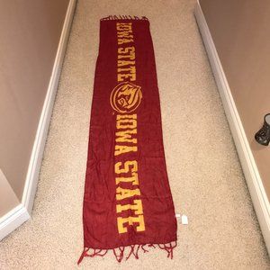 Iowa State Cyclones Women's Scarf 78LX17H Mascot Cy Cardinal with Tassels NEW